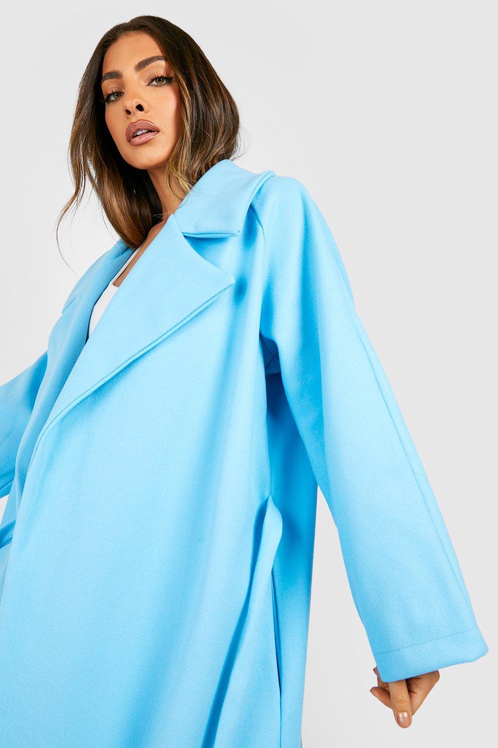 Missguided blue outlet coat